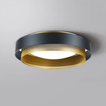 נורדי עגול מודרני מנורת תקרה כפולה מעגל עיצוב אור תקרת Led על שולחן האוכל בסלון חדר שינה ללמוד נברשת