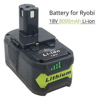 8000mAh 18V P108 סוללה נטענת עבור Ryobi RB18L60 יון Li סוללות אחד ועוד P107 P122 P104 P105 P102 P103 P109 כלים חשמליים