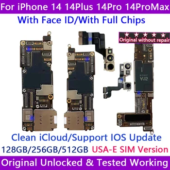 ICloud-נקי לוח אם לאייפון 14 Pro מקס, עם הפנים תעודת זהות, לוגיים, מקורי לפתוח, לא שופץ עבור iPhone 14 לוח