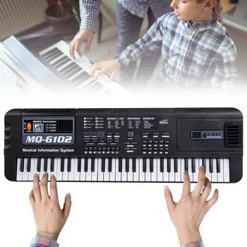 61 מקש התחלה מהירה חשמלי מקלדת השמעת הקלטה אלקטרוניים פסנתר מוזיקלי מקלדת השראה כישרון מוסיקלי לילדים צעצועים