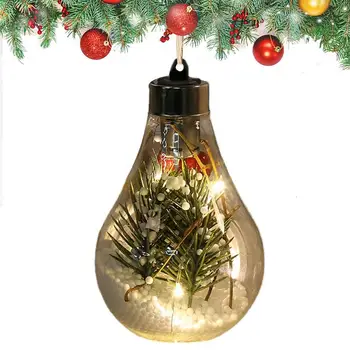 חג המולד הנורה קישוטים הנורה לעצב קישוטי עץ שקוף הנורה Led תפאורה הביתה בלילה אורות ציוד למסיבות