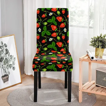 תות הדפסה הכיסא מכסה ספנדקס אלסטי חדר אוכל למתוח את הכיסא לכיסוי עבור החתונה מלון עיצוב אירועים