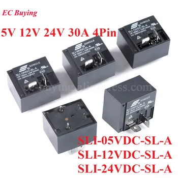 SLI-05VDC-SL-A SLI-12VDC-SL-A SLI-24VDC-SL-ממסר 05VDC 12VDC 24VDC DC 5V 12V 24V 30A 250VAC 30VDC 4 פינים 4Pins ממסרים