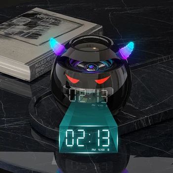 ב-Bluetooth תואם 5.0 לישון שעון של שולחן עם צליל HIFI עם כפול שעון מעורר רב תכליתי תצוגה דיגיטלית עבור משק הבית