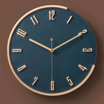 אופנה פשוטה יוקרה עיצוב זכוכית שעון קיר הסלון צופה יוצא דופן שקט Horloge Murale בעיצוב הבית פריטים