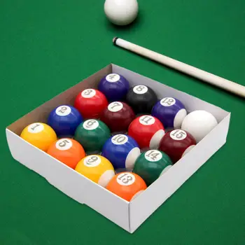 16 חתיכות בריכת כדורים בריכת השולחן קל משקל רב תכליתי שרף כדור ביליארד להגדיר עבור פנאי בילוי משחק בשולחן העבודה חדרים ברים
