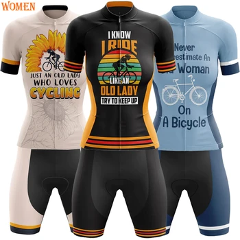חדש ישן טריאתלון נשים שרוול קצר רכיבה על אופניים ג ' רזי קובע Maillot יוקרתי Ciclismo ספורט תחת כיפת השמיים אופניים ביגוד אופניים חולצות