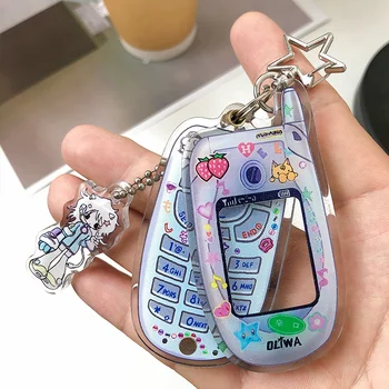 Kpop מיני מסגרת תמונה לטלפון נייד מחזיק מפתחות Y2k יצירתי אביזרים Kawaii חמוד נשי מחזיק מפתחות מתנה לחברים.
