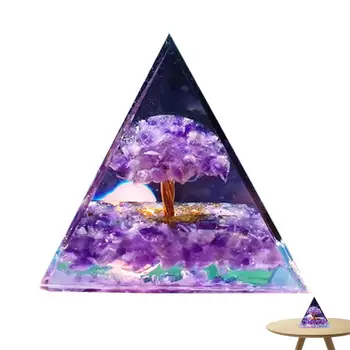 עץ החיים פירמידת קריסטל חיובי האנרגיה רייקי פירמידה גנרטור בעבודת יד אבן קריסטל על יוגה איזון מדיטציה Holida