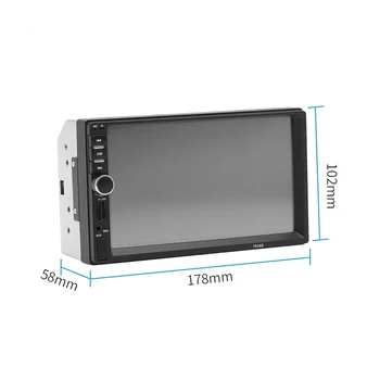 אוניברסלי 7Inch 2 Din רדיו במכונית רשמקול נגן עם מסך מגע סטריאו MP5 Bluetooth נגן מולטימדיה עם מצלמה 7018B